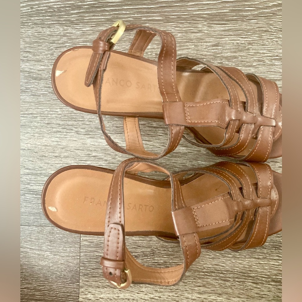 Franco Sarto brown wedge sandals size 7 - Picture 5 of 5